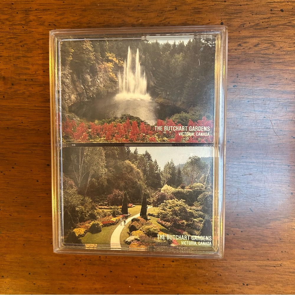 Vintage Butchart Gardens Victoria, Canada Double Playing Card Deck